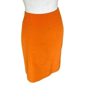 The Limited Orange Textured Pencil Skirt Size 8
